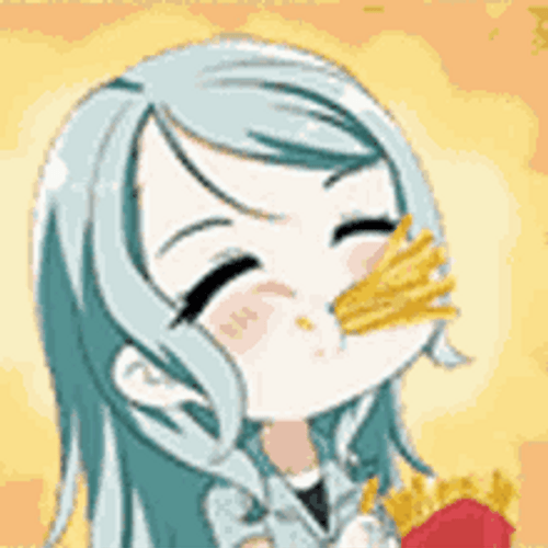 Hikawa Sayo Eating French Fries GIF