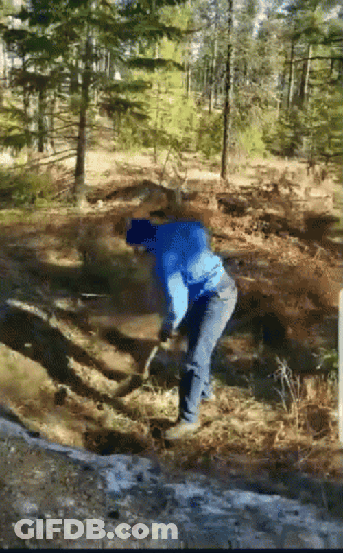 Hiker Digging GIF