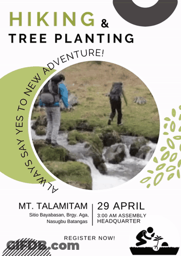 Hiking And Tree Planting Poster April 29 GIF