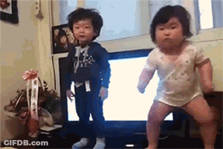 Hilarious Asian Dancing Kids GIF
