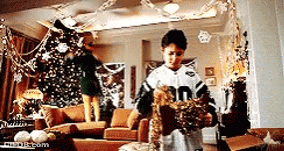 Hilarious Buddy The Elf Christmas Tree Decorating GIF