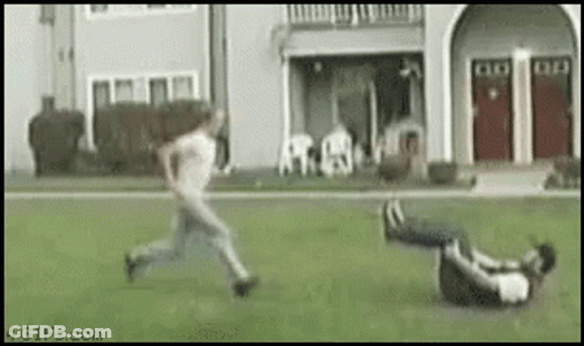 Hilarious Cartwheel Faceplant Landing GIF