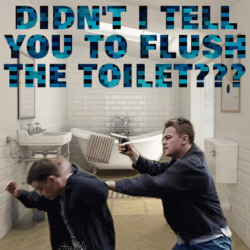 Hilarious Departed Flush The Toilet Meme GIF