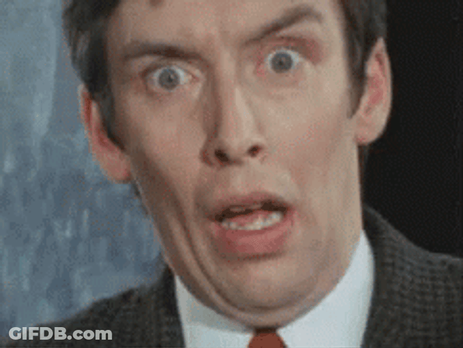 Hilarious Derek Smee Terrified Face GIF