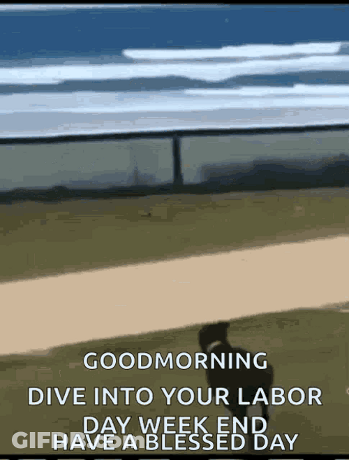 Hilarious Dog Good Morning Happy Labor Day GIF