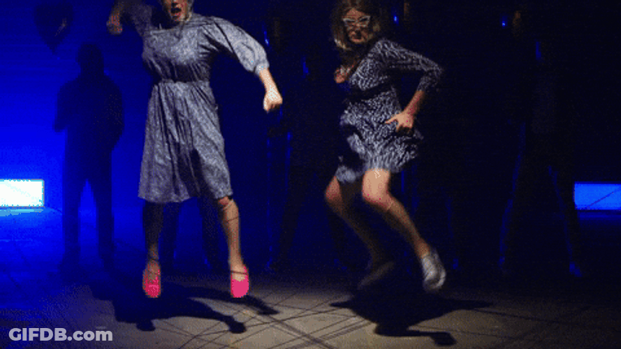Hilarious Fake Grannies Night Out GIF