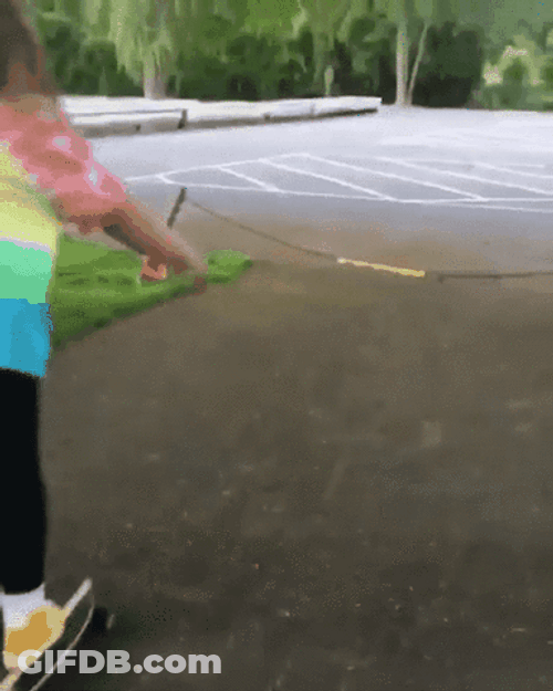 Hilarious Girl Skateboard Fall GIF