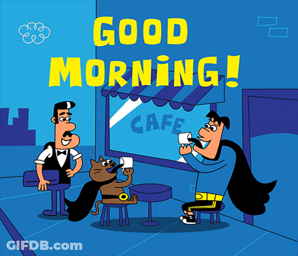 Hilarious Good Morning Caped Crusaders GIF