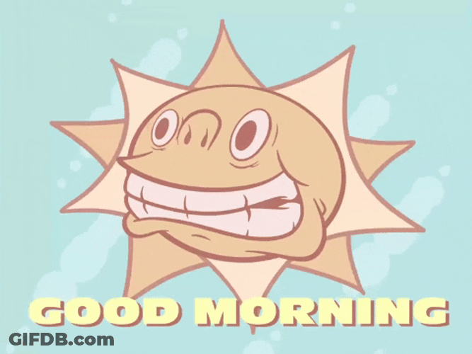Hilarious Good Morning Funny Animated Face GIF