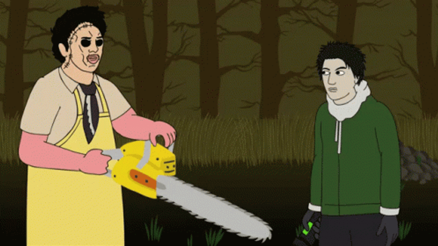 Hilarious Leatherface Animation GIF