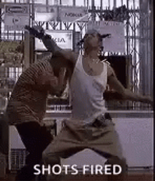 Hilarious Man Shots Fired Up GIF