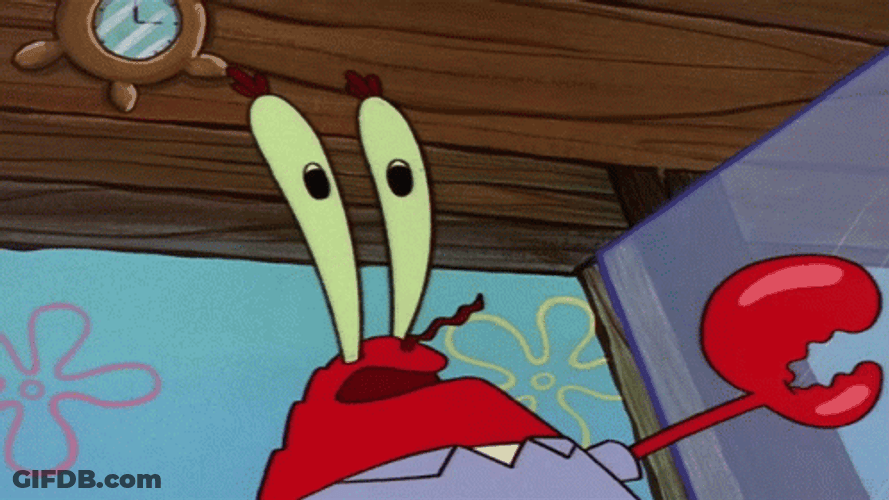Hilarious Mr Krabs Wobbly Eyes GIF