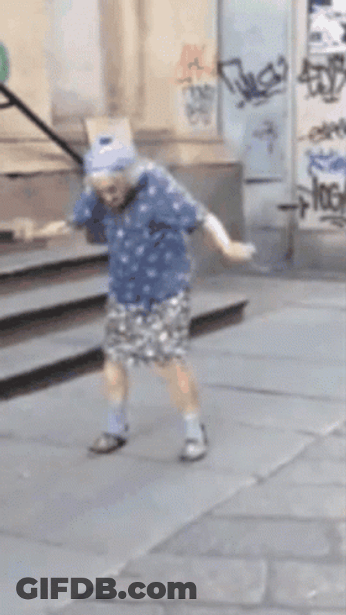 Hilarious Old Lady Hip Sway Dancing GIF