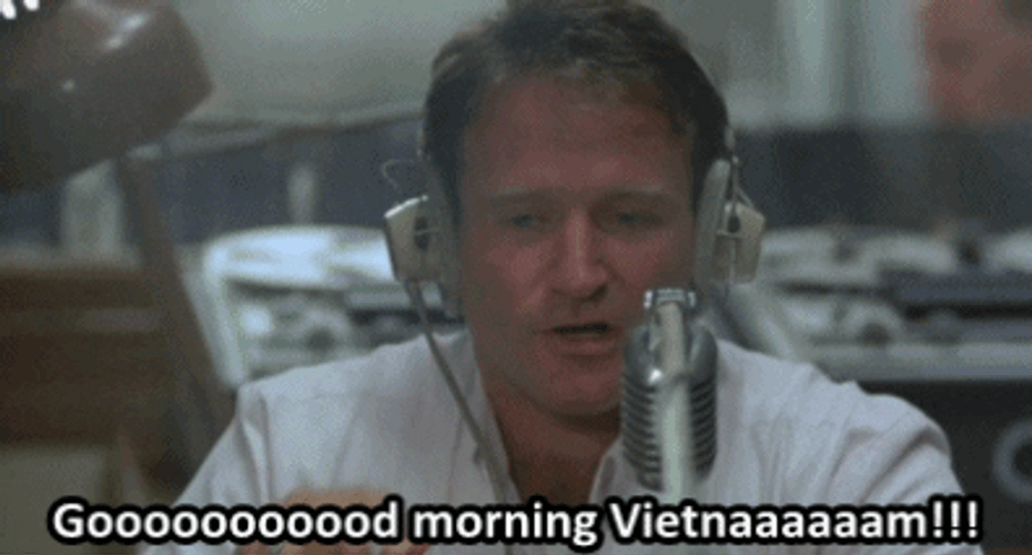 Hilarious Robin Williams Good Morning Vietnam GIF