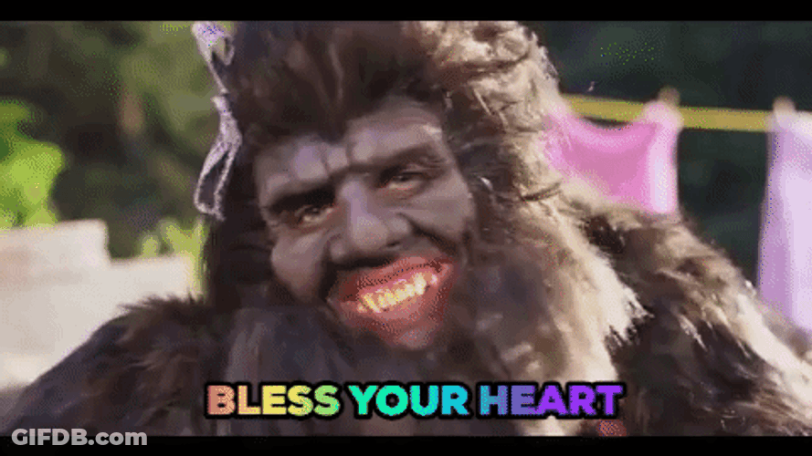 Hilarious Sasquatch Smiling Bless Your Heart GIF
