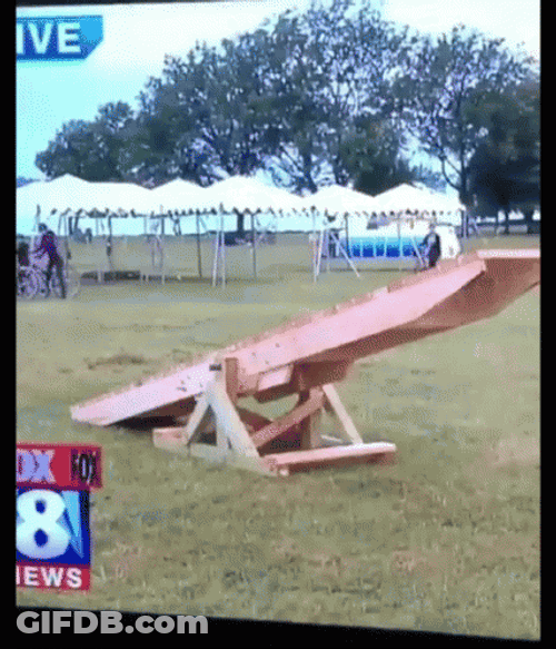 Hilarious Seesaw Bike Faceplant GIF