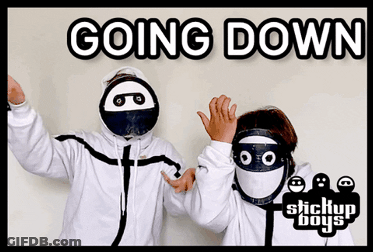 Hilarious Stickup Boys Going Down GIF