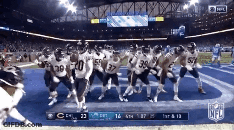 Hilarious Touchdown Celebration In Super Bowl Shuffle GIF