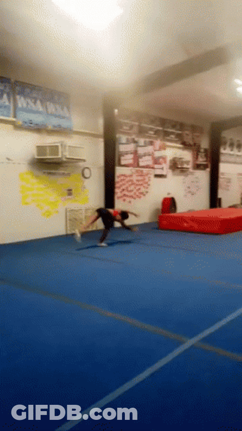Hilarious Triple Lindy Back Dive Fail GIF