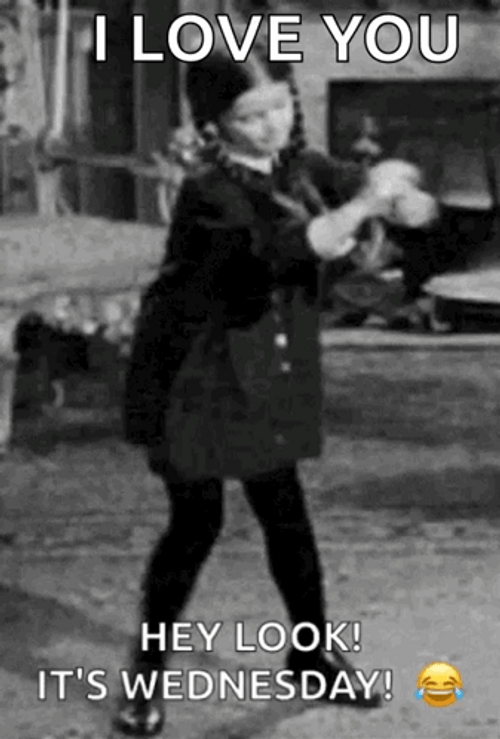 Hilarious Wednesday Addams Dancing I Love You GIF