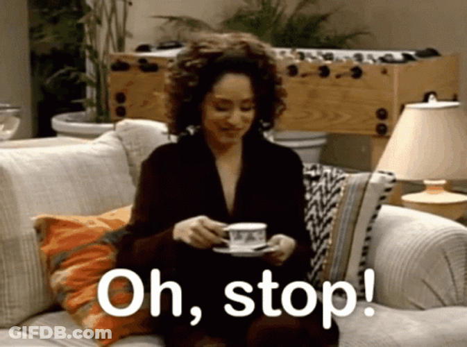 Hilary Banks Feeling Flattered GIF