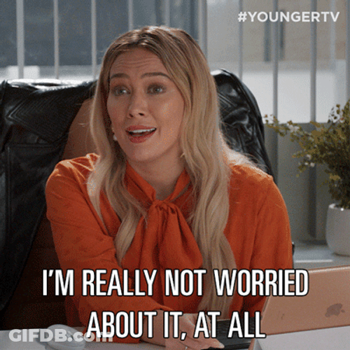 Hilary Duff Shaking Head Not Worried GIF