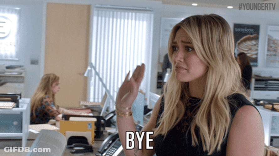 Hilary Duff Waving Goodbye GIF