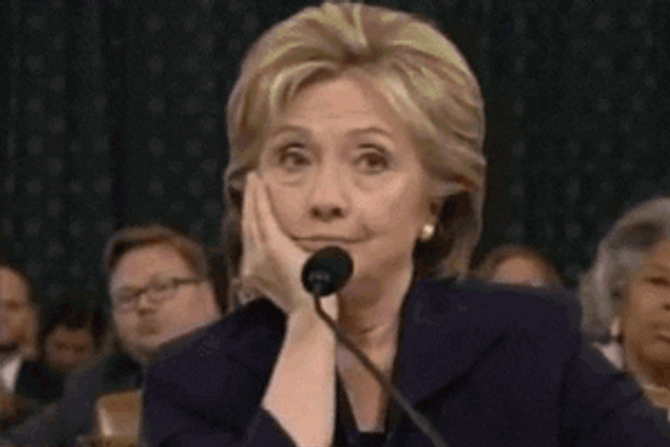 Hillary Clinton Boring Reaction GIF