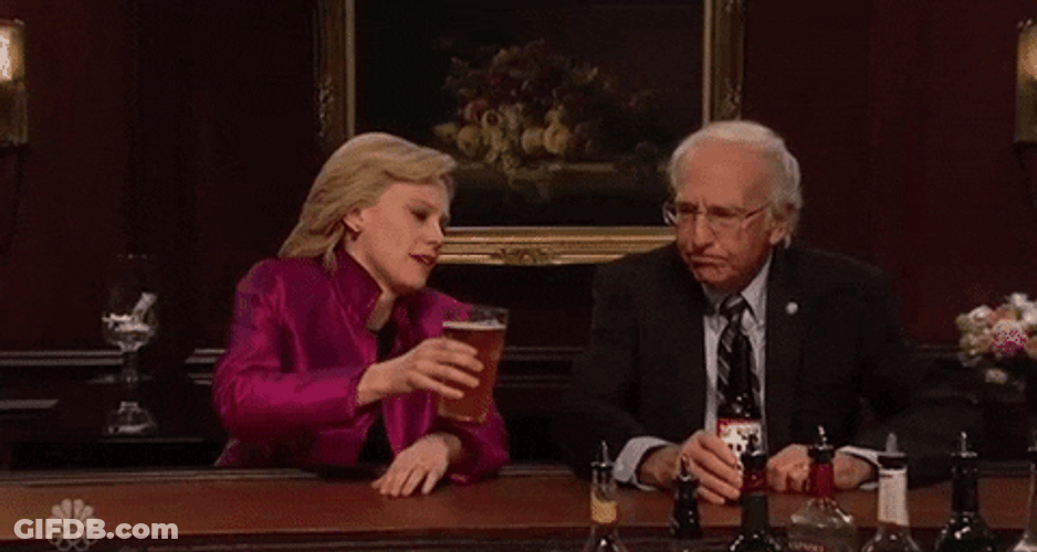Hillary Clinton Cheers To Donald Trump Dancing GIF