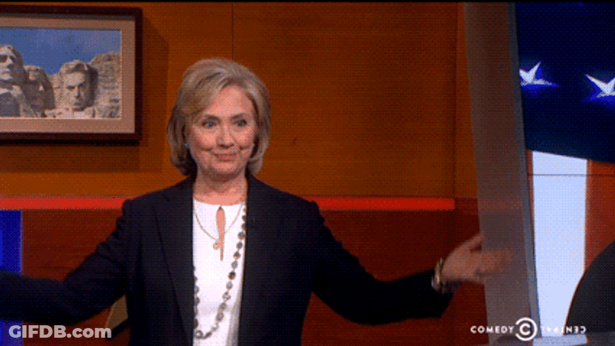 Hillary Clinton Facing The Audience GIF