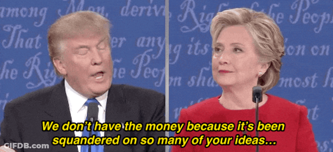 Hillary Clinton Having A Debate With Donald Trump GIF