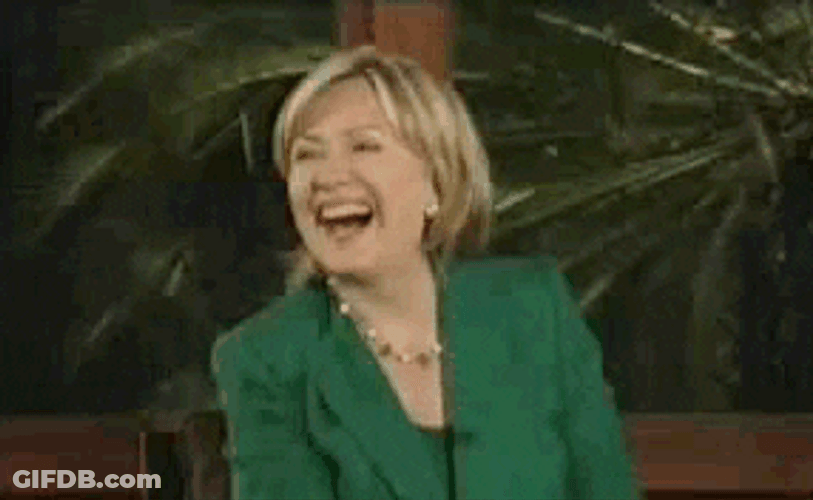 Hillary Clinton Laughing GIF