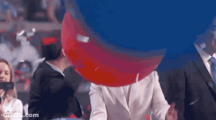 Hillary Clinton Looking Happy On Stage GIF