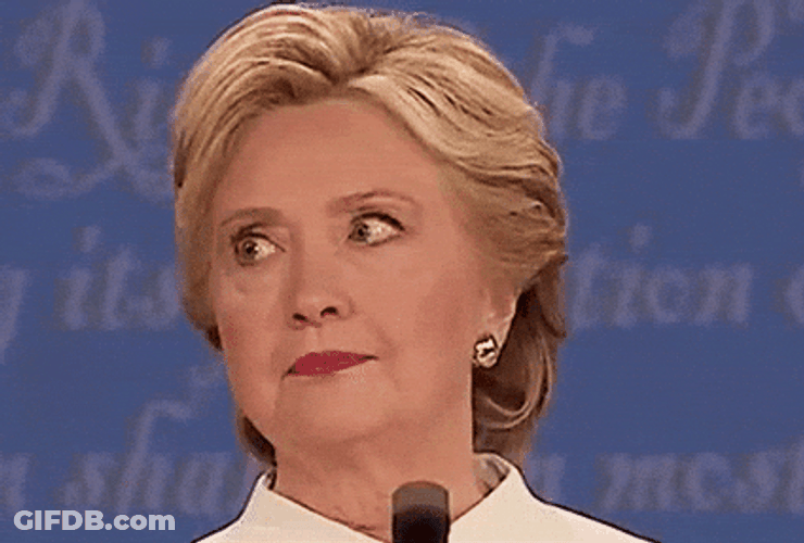 Hillary Clinton Looking To The Side GIF