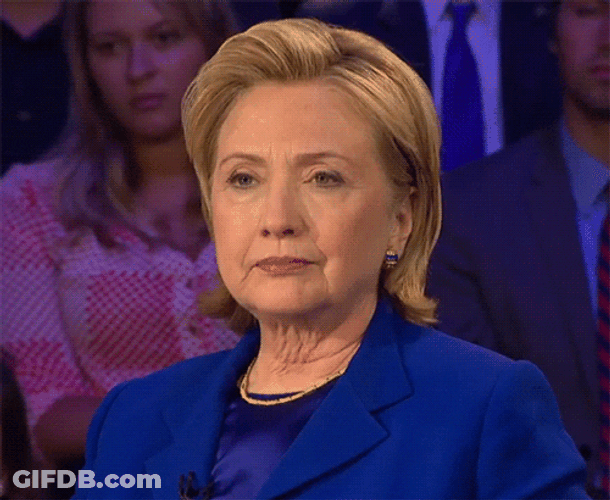 Hillary Clinton Nodding Fast GIF