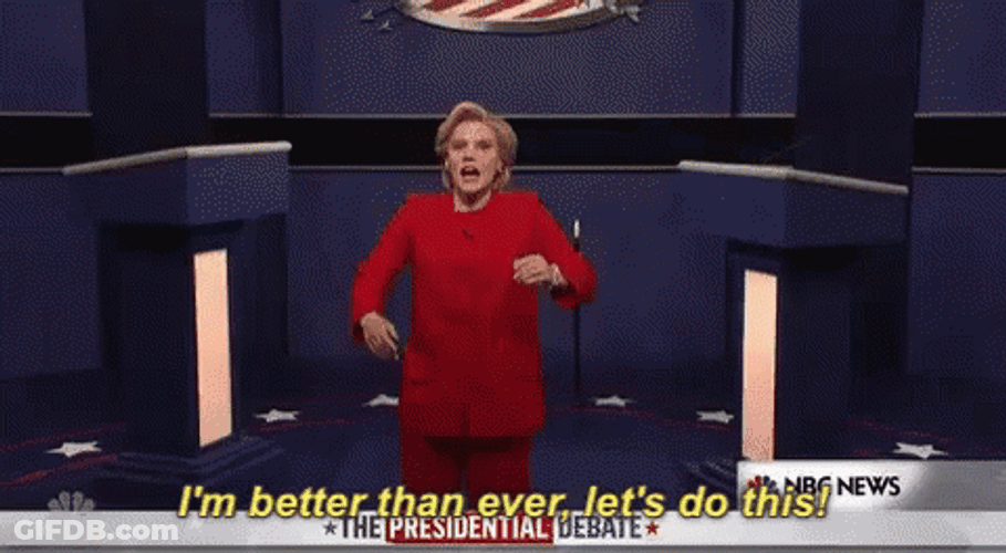 Hillary Clinton Red Sweater Weather Snl GIF