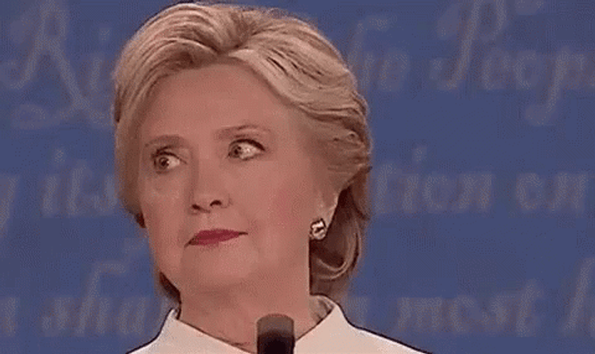 Hillary Clinton Scary Stare GIF