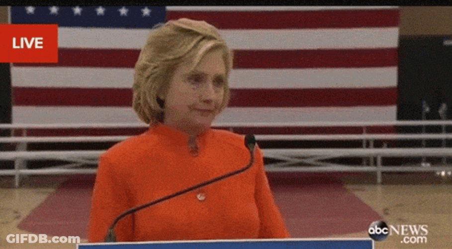 Hillary Clinton Shrugging Her Shoulders GIF