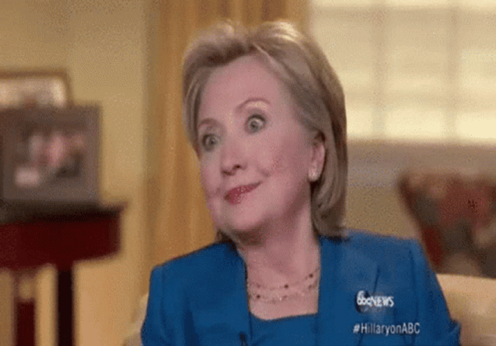 Hillary Nodding Head Yep GIF