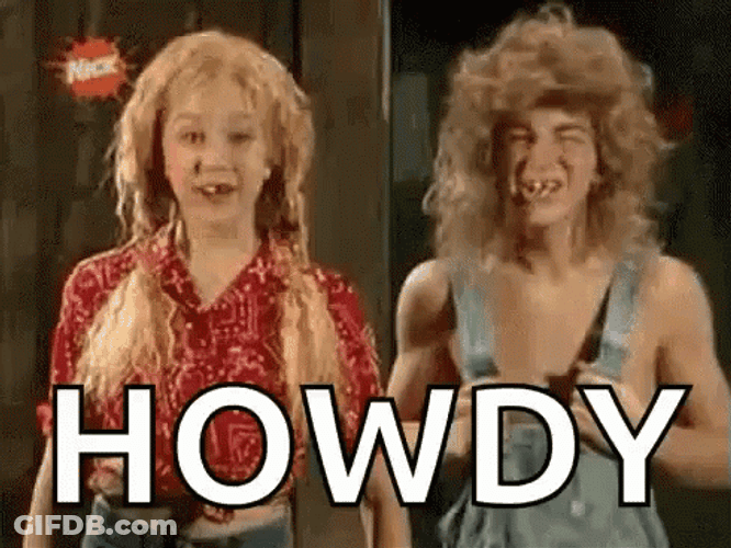 Hillbilly Amanda Byrnes Howdy Parody GIF