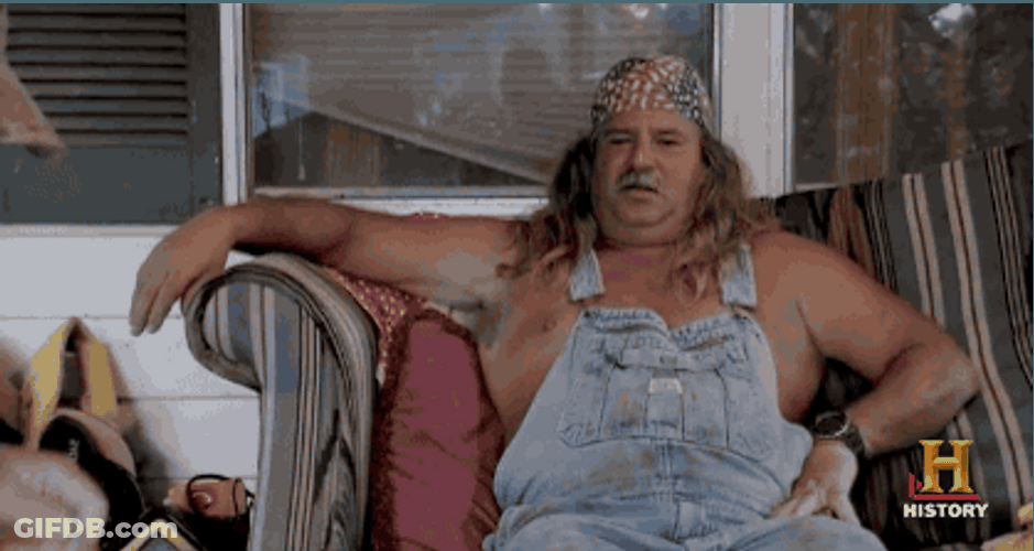 Hillbilly  Bruce Mitchel In Overalls GIF