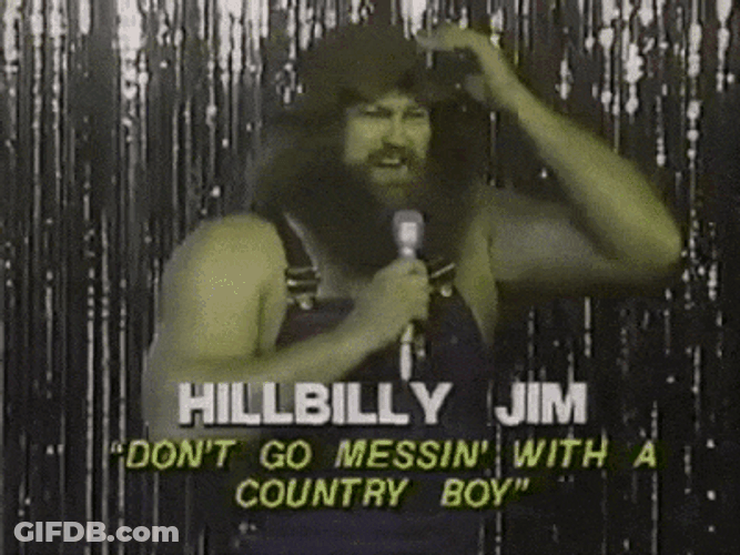 Hillbilly Jim Singing WWE Album GIF