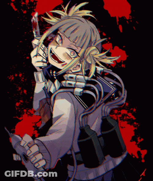 Himiko Toga Smiling Fan Art GIF
