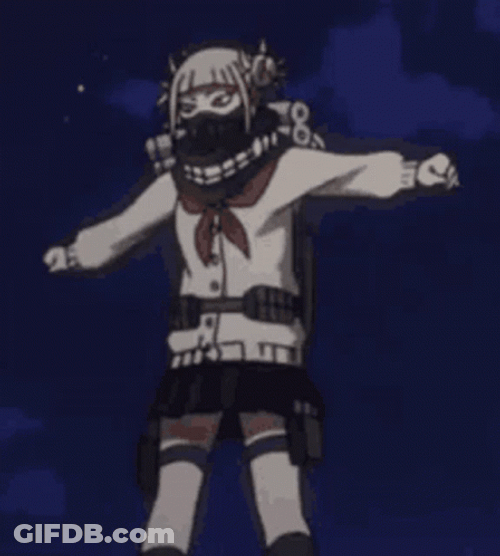 Himiko Toga Standing While Try Flying GIF