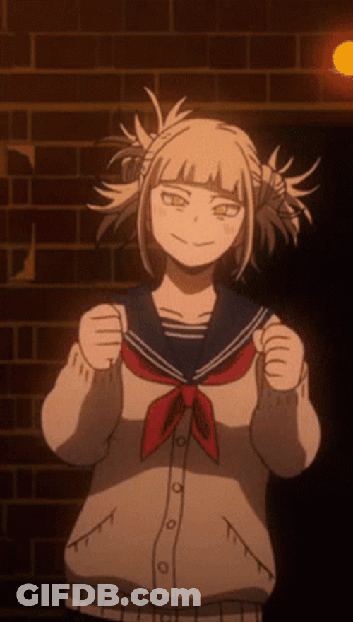 Himiko Toga Up Down Arms While Standing GIF