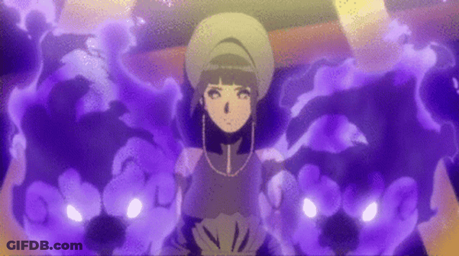 Hinata Hyuga Strong Attack GIF