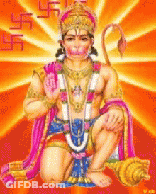 Hindu Deity With Swastika GIF