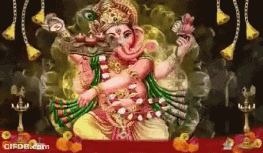 Hindu God Ganesh In 3D GIF