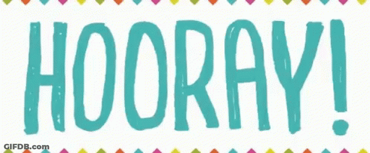 Hip Hip Hooray Dancing Text GIF