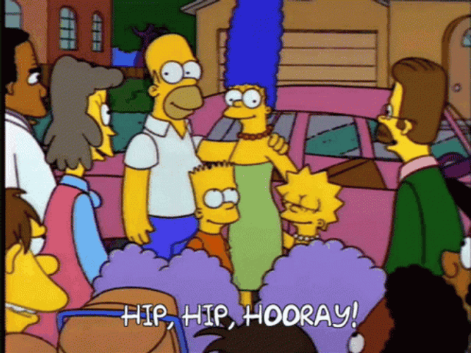 Hip Hip Hooray Simpsons GIF